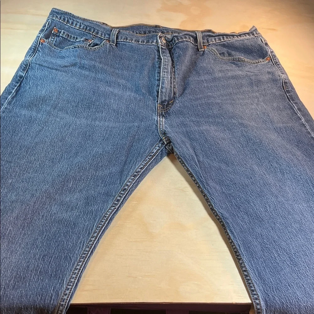 Levi's Men's Classic Washed Straight Blue Jeans Sz 42x32